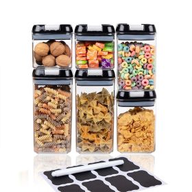 Variety Set of 6 Pantry Organizer Jars with Lids, Markers and Labels