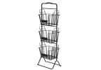 Oceanstar 3-Tier Metal Wire Storage Basket Stand with Removable Baskets â€“ Black