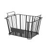 Oceanstar 3-Tier Metal Wire Storage Basket Stand with Removable Baskets â€“ Black