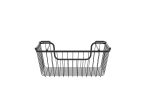 Oceanstar Stackable Metal Wire Storage Basket Set for Pantry, Countertop, Kitchen or Bathroom â€“ Black, Set of 2