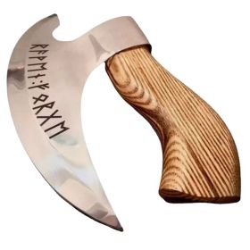 Viking Hatchet Handmade Pizza Cutting Axe Stainless Steel Premium Blade (Option: Large-Cutting axe)