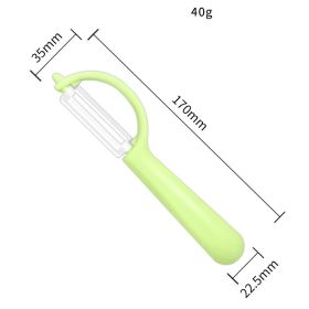 Ceramic Household Vegetable Potato Peeler Kitchen Multi-functional Melon And Fruit Peeling Plane (Option: Light Green Peeler)