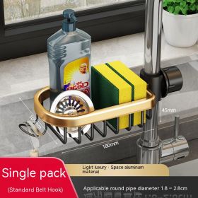 Domestic Sink Dishwashing Cloth Draining Storage Rack (Option: Light Luxury Basic Style)