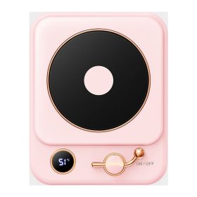 aMilk Heating Insulation Base Desktop Digital Display Warming Pad (Option: Pink plated collaterals)