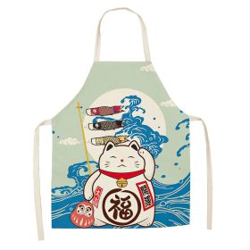 Cartoon Cat Digital Printing Sleeveless Apron (Option: W02314-68x55cm)