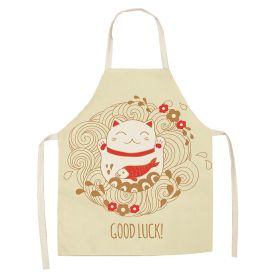 Cartoon Cat Digital Printing Sleeveless Apron (Option: W02302-47x38cm)