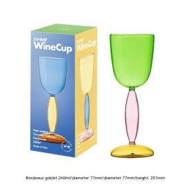 Borosilicate Handmade Red Wine Glass (Option: Green Bordeaux Cup 260ml)