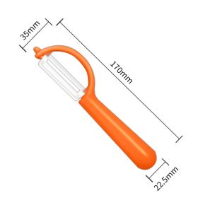 Ceramic Household Vegetable Potato Peeler Kitchen Multi-functional Melon And Fruit Peeling Plane (Option: Orange Peeler)