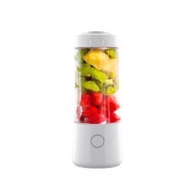 Portable Wireless Charging Mini Home Juicer (Option: White-Four leaf knife)