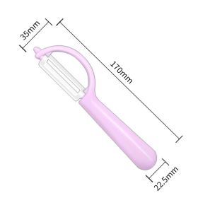 Ceramic Household Vegetable Potato Peeler Kitchen Multi-functional Melon And Fruit Peeling Plane (Option: Light Purple Peeler)