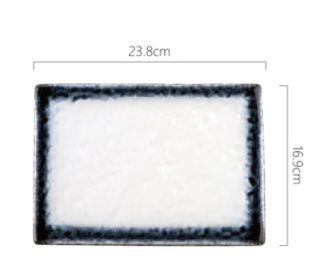 Ceramic Roast Bird Plate Sushi Sashimi Plate Western Food Cold Dish (Option: Alpine Cloud 23.8x16.9cm)