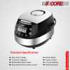 Rice Cooker Small Rice Maker Steamer Pot Electric Steamer Digital Electric Rice Pot Multi Cooker & Food Steamer Warmer 5.3 Qt 5 Core RC0501