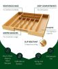 Expandable Kitchen Utensils Drawer Organizer  For Bamboo Flatware Organizer