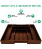 Adjustable Expandable Kitchen Utensils Drawer Organizer  For Bamboo Flatware Organizer