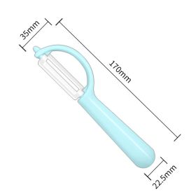 Ceramic Household Vegetable Potato Peeler Kitchen Multi-functional Melon And Fruit Peeling Plane (Option: Light Blue Peeler)