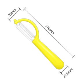 Ceramic Household Vegetable Potato Peeler Kitchen Multi-functional Melon And Fruit Peeling Plane (Option: Light Yellow Peeler)