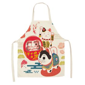 Cartoon Cat Digital Printing Sleeveless Apron (Option: W02313-68x55cm)